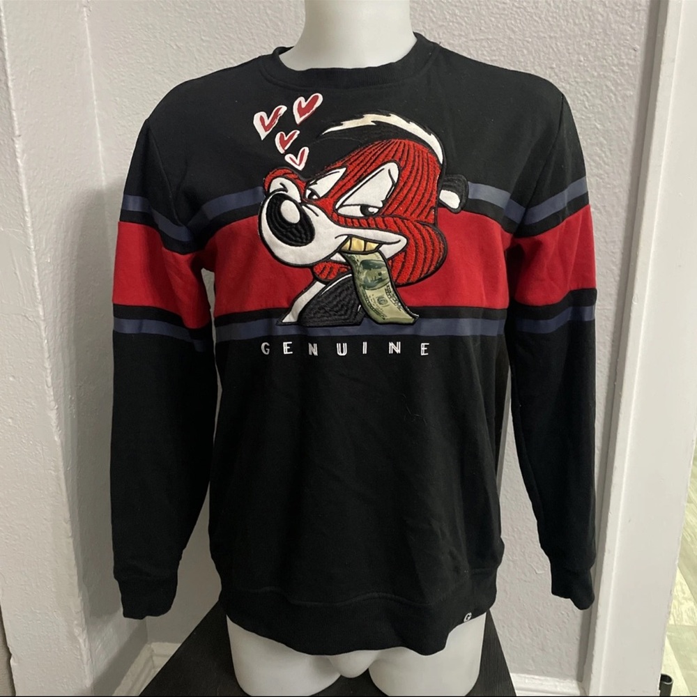 Vintage Genuine Pepé Le Pew Long Sleeve Sweat Shirt MEDIUM